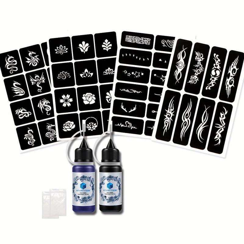 4 Sheets A4 Tattoo Stencil + Dye Paste Bundle