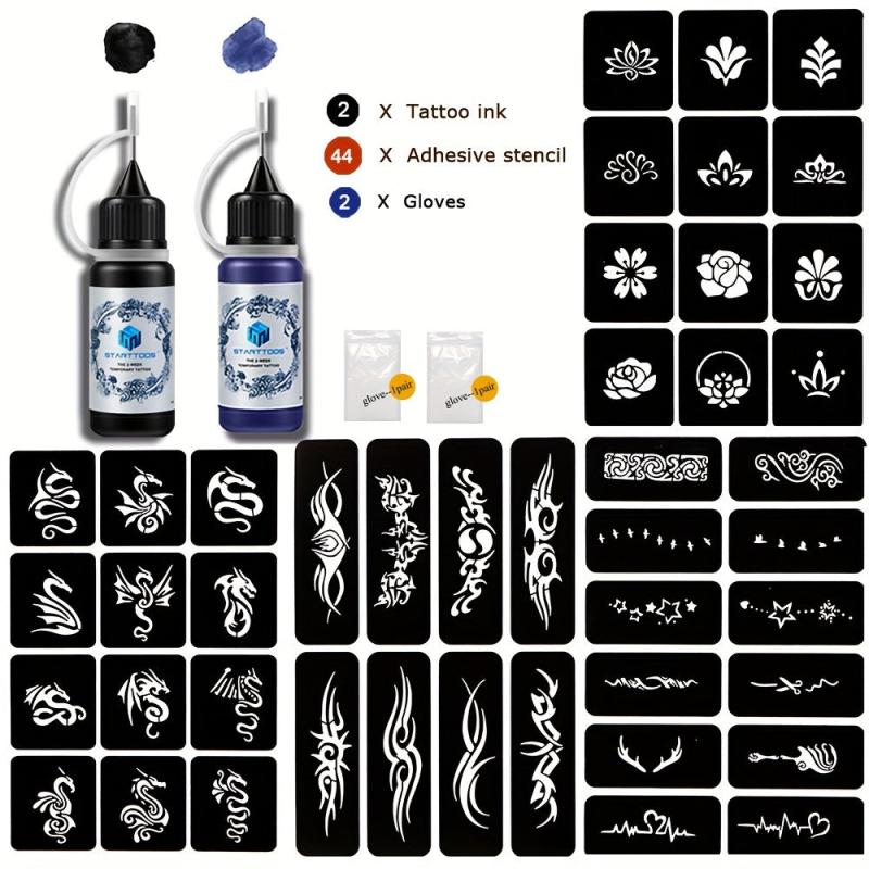 4 Sheets A4 Tattoo Stencil + Dye Paste Bundle