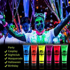 25ML Glow In The Dark UV Neon Face Paint Halloween Makeup