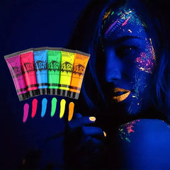 25ML Glow In The Dark UV Neon Face Paint Halloween Makeup