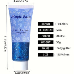 Mermaid Scale Glitter Sequin Gel for Face Body Lip Eye Shadow