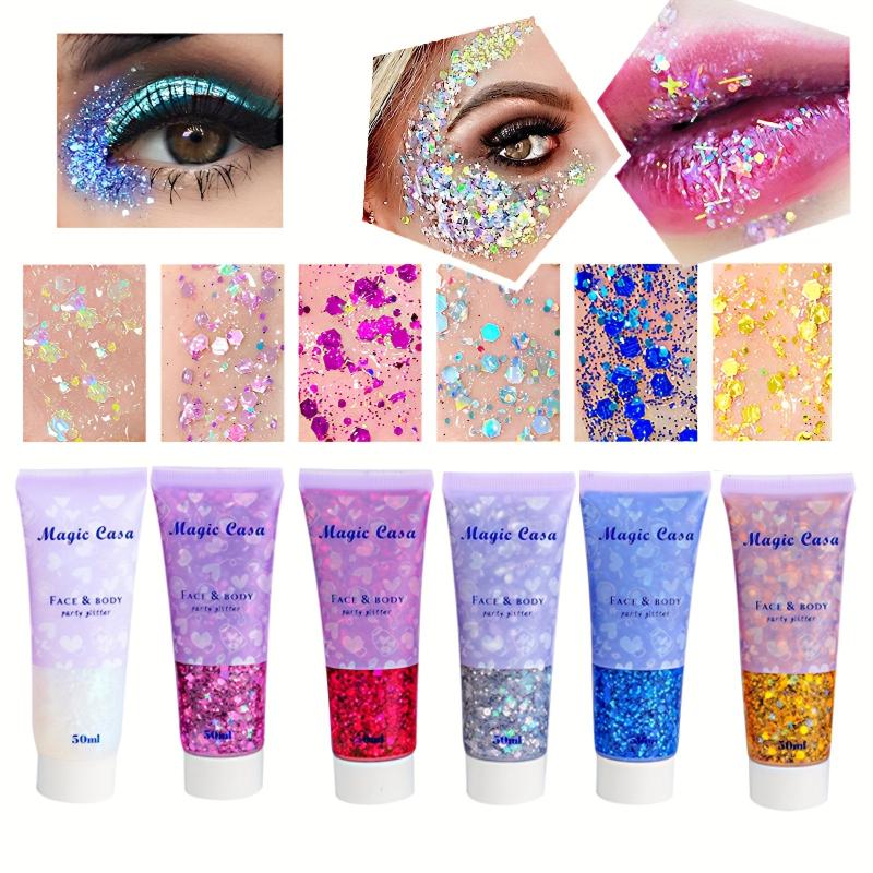Mermaid Scale Glitter Sequin Gel for Face Body Lip Eye Shadow