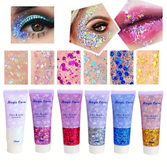 Mermaid Scale Glitter Sequin Gel for Face Body Lip Eye Shadow
