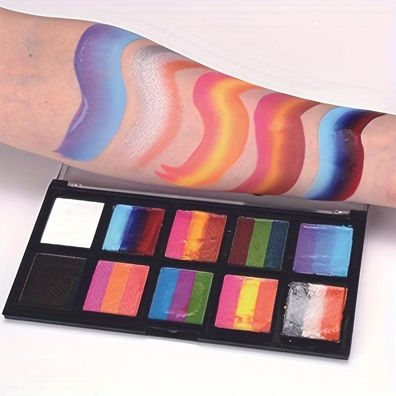 Face Paint Makeup Split Cake Palette 10 10gm Water Activated Kit