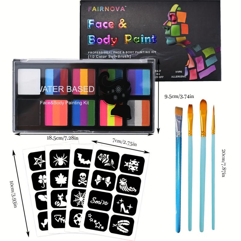 Face Paint Makeup Split Cake Palette 10 10gm Water Activated Kit