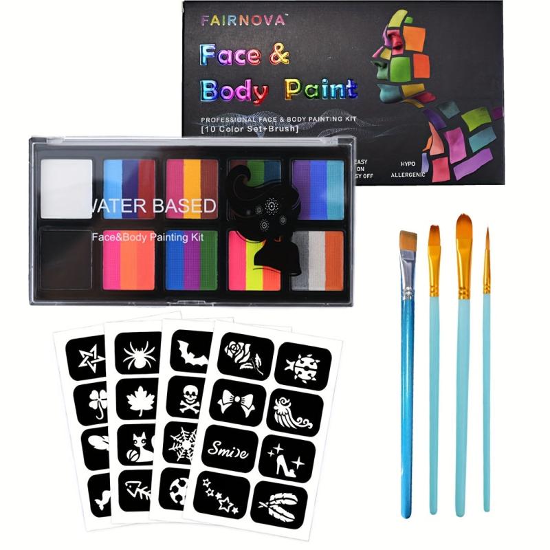Face Paint Makeup Split Cake Palette 10 10gm Water Activated Kit