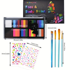 Face Paint Makeup Split Cake Palette 10 10gm Water Activated Kit