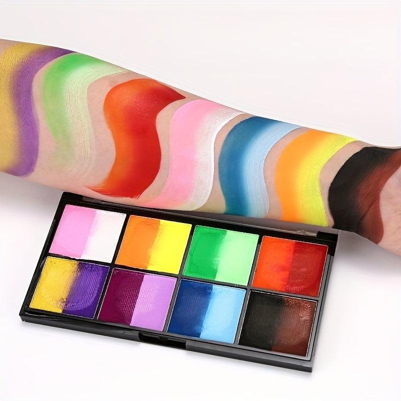 8 Color Water Soluble Body Paints for Halloween Makeup