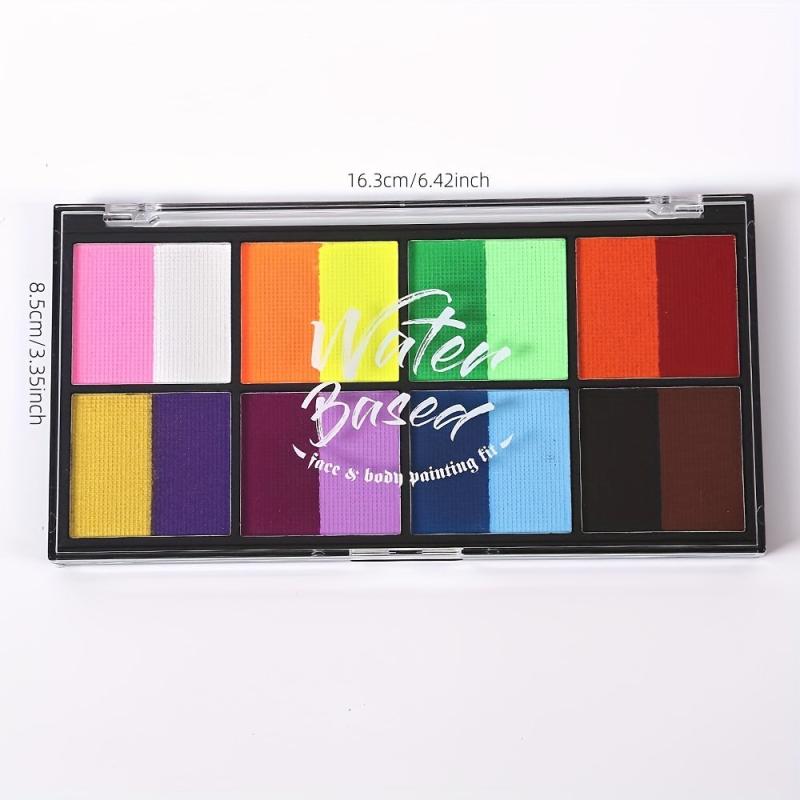 8 Color Water Soluble Body Paints for Halloween Makeup