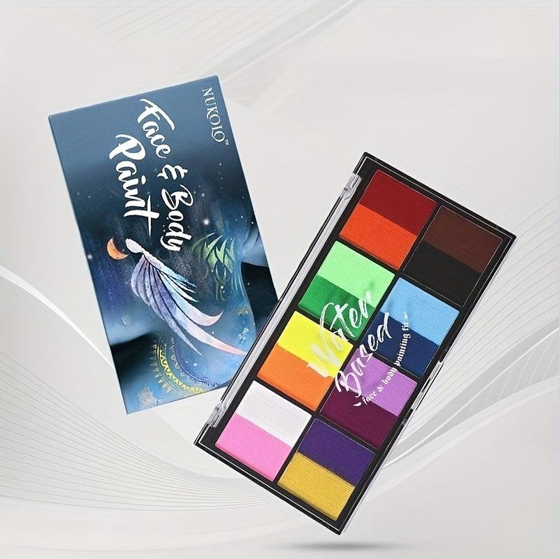 8 Color Water Soluble Body Paints for Halloween Makeup
