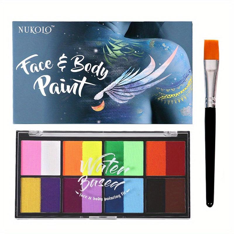8 Color Water Soluble Body Paints for Halloween Makeup