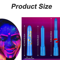 12 Pcs Glow In The Dark Face Body Paint UV Light Glow Makeup Kit