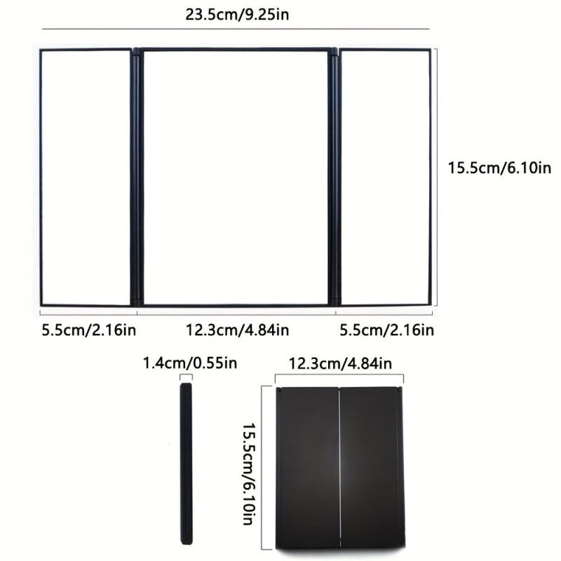 Portable Tri Fold Makeup Mirror for Travel School Home Use