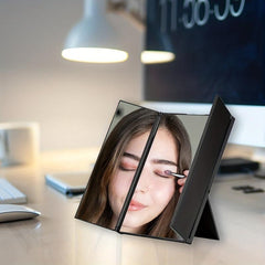 Portable Tri Fold Makeup Mirror for Travel School Home Use