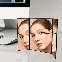 Portable Tri Fold Makeup Mirror for Travel School Home Use