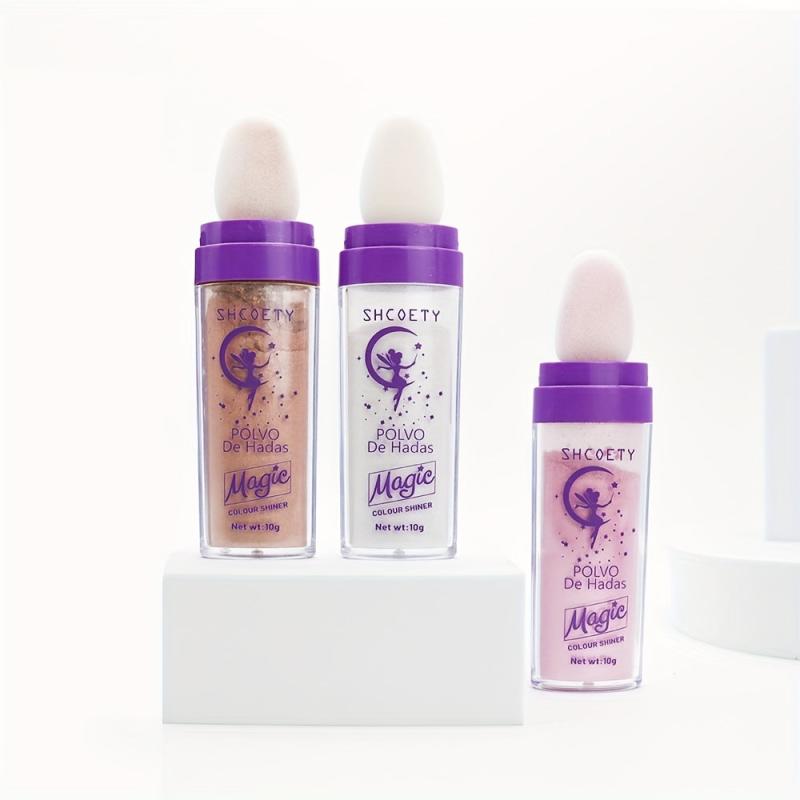 3Pcs Highlighter Powder Stick Glitter Shimmer High Gloss Blush Contouring Powder