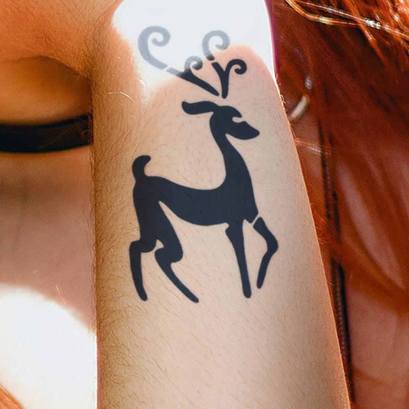 3 A4 Hollow Tattoo Stencils + 2 Bottles Tattoo Dye Paste