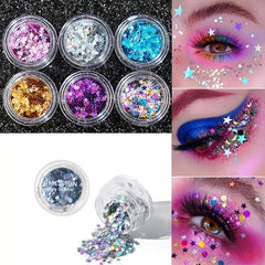 Art Star Nail Manicure Colorful Paper Face Film Nail Flash Craft Eye DIY