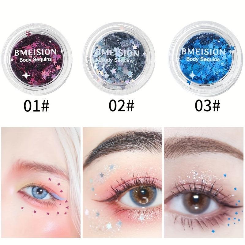 Art Star Nail Manicure Colorful Paper Face Film Nail Flash Craft Eye DIY