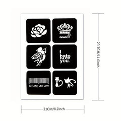 Animal Pattern Tattoo Stencil + Dye Paste Kit