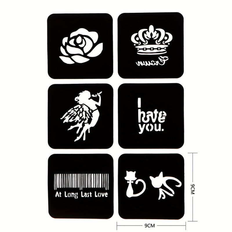 2 Sheets A4 Hollow Tattoo Stencil & 1 Bottle Tattoo Dye Paste