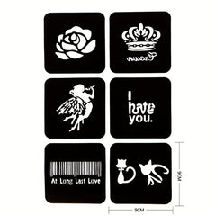 2 Sheets A4 Hollow Tattoo Stencil & 1 Bottle Tattoo Dye Paste