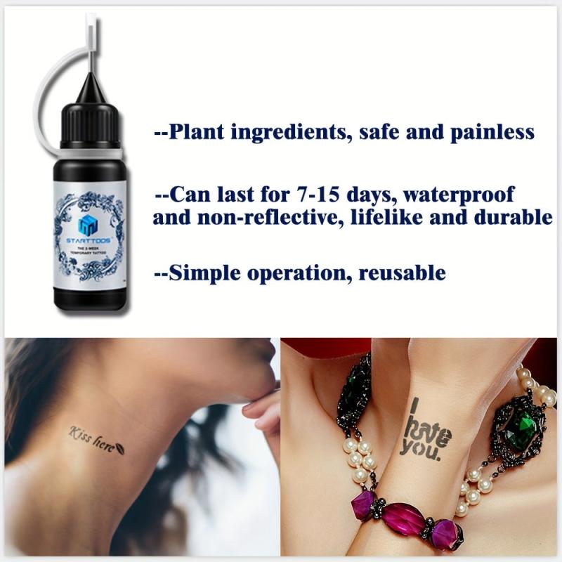 2 Sheets A4 Hollow Tattoo Stencil & 1 Bottle Tattoo Dye Paste