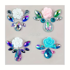 Eyebrow Heart Rhinestone Gem Stickers Rainbow Eye Makeup Drill