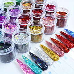 Holographic Chunky Mixed Glitter Sequins for Nails Makeup Craft