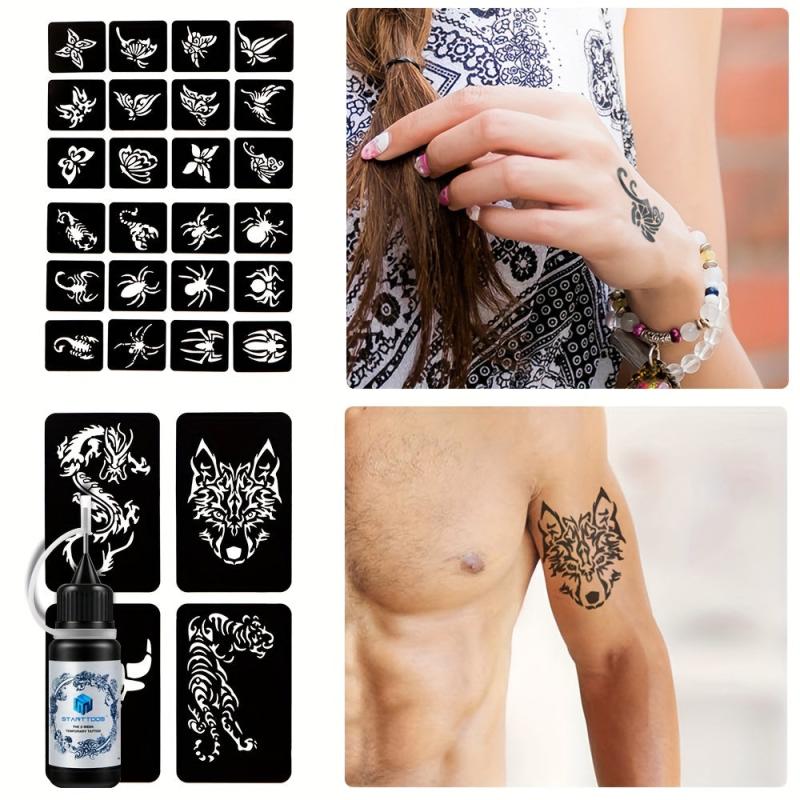 Animal Personality Tattoo Stencil & Dye Paste Set