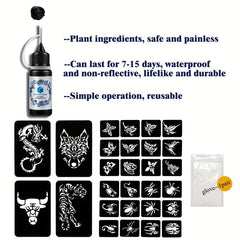 Animal Personality Tattoo Stencil & Dye Paste Set