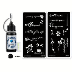 Butterfly Floral Tattoo Stencil Set