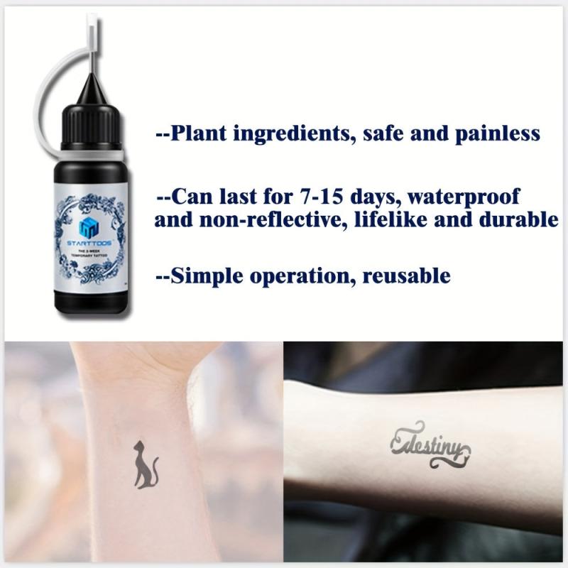 Hollow Tattoo Stencil & Dye Paste - Personality Flower Pattern