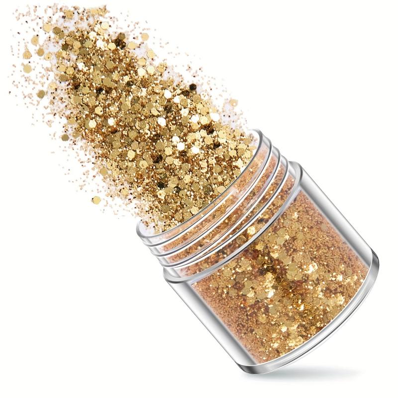 12 Colors Mixed Sequins Eye Face Lip Body Nail Stickers Golden Glitter Powder