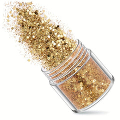 12 Colors Mixed Sequins Eye Face Lip Body Nail Stickers Golden Glitter Powder