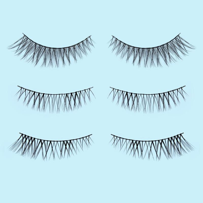 3 Pairs Anime Lashes Natural Crisscross Manga Lashes Mixed Style
