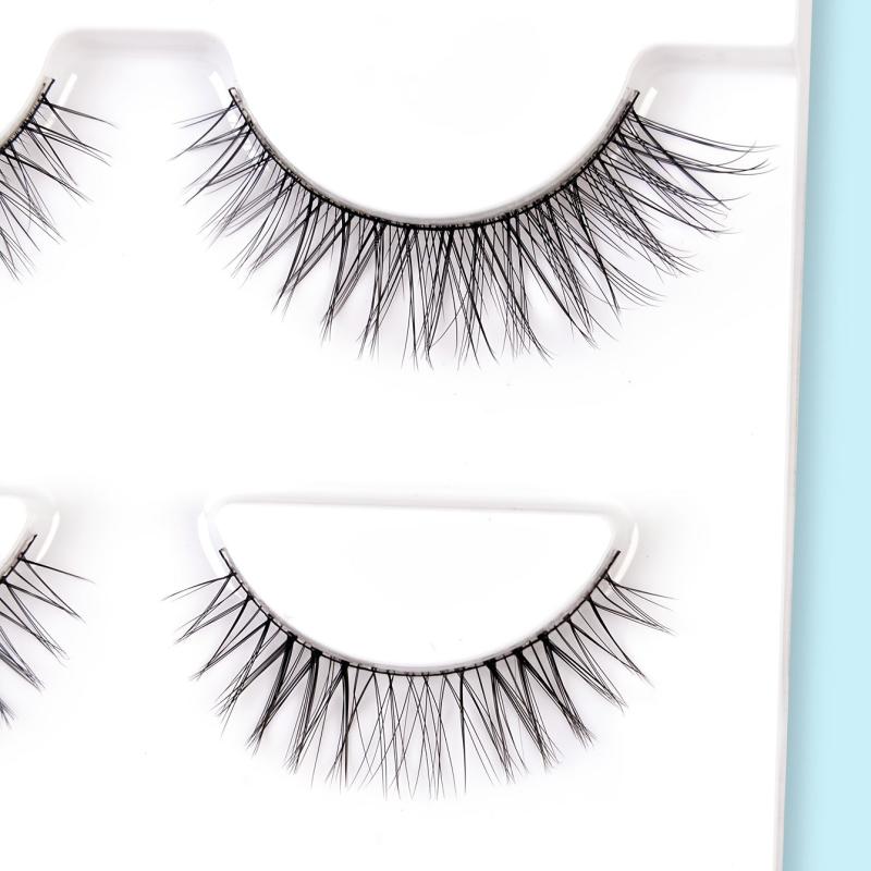 3 Pairs Anime Lashes Natural Crisscross Manga Lashes Mixed Style