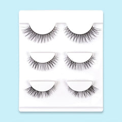 3 Pairs Anime Lashes Natural Crisscross Manga Lashes Mixed Style