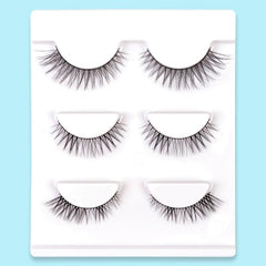 3 Pairs Anime Lashes Natural Crisscross Manga Lashes Mixed Style