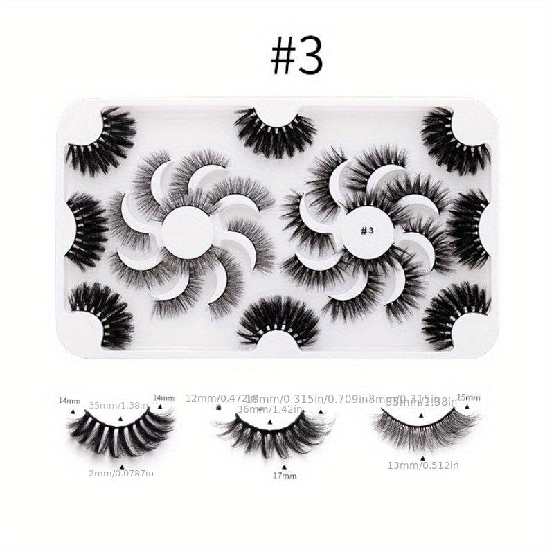 18 Pairs 8D Faux Mink Hair False Eyelashes Natural Thick Curling Easy Wearing