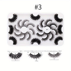 18 Pairs 8D Faux Mink Hair False Eyelashes Natural Thick Curling Easy Wearing