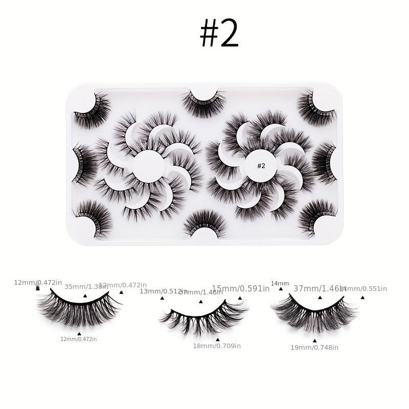 18 Pairs 8D Faux Mink Hair False Eyelashes Natural Thick Curling Easy Wearing