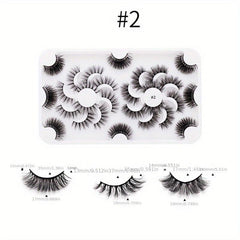 18 Pairs 8D Faux Mink Hair False Eyelashes Natural Thick Curling Easy Wearing
