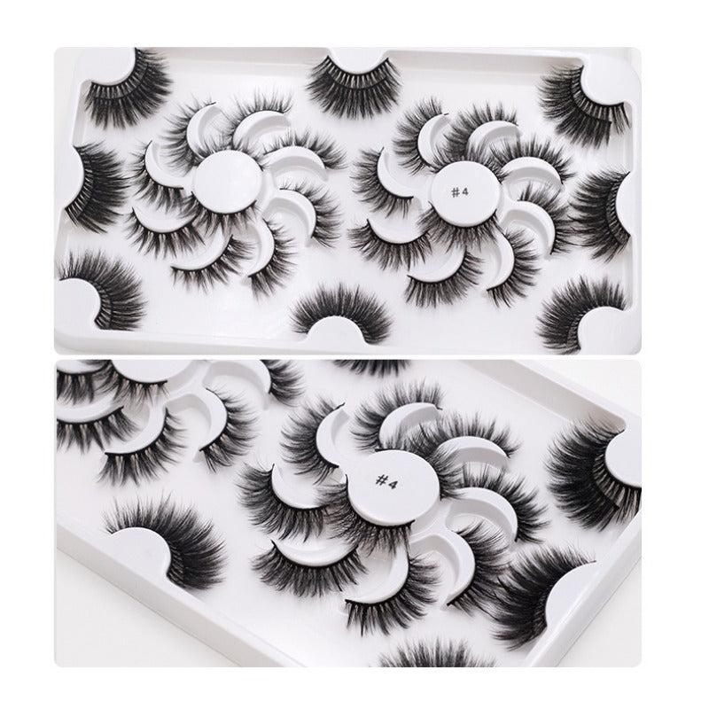 18 Pairs 8D Faux Mink Hair False Eyelashes Natural Thick Curling Easy Wearing