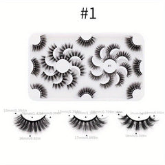 18 Pairs 8D Faux Mink Hair False Eyelashes Natural Thick Curling Easy Wearing