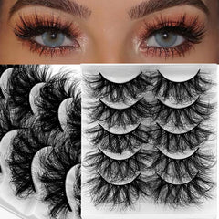 5 Pairs Fluffy Mink Lashes Thick Long Faux Mink Eyelashes