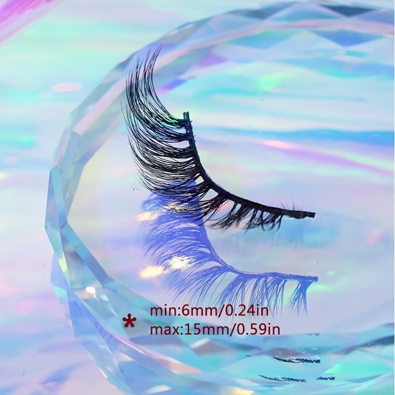 5 Pairs Fishtail False Eyelashes 15mm Cat Tail Lashes Curled & Lengthened