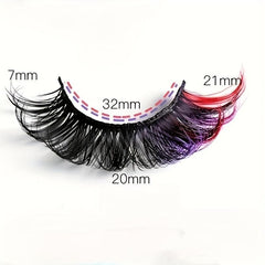 5 Pairs Colored Faux Mink Lashes Dramatic Look Natural Volume Thick Fluffy Curly