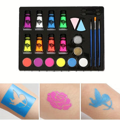 Body Paint Set Face Paint For Halloween Makeup Stage Circus Ball Games
