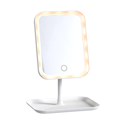 Three Touch Square Vanity Mirror Square LED Makeup Mirror